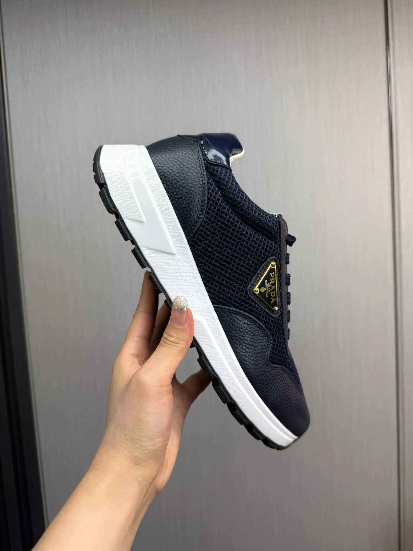Men's shoes 💰780💰 [PRADA] Men's shoes are popular in the counter, official website synchronization, 1 high-quality shipment ✔️Original cowhide stitching breathable mesh + cowhide lining, 1🆚1 replica, original original bottom, 38-45 (38.45 custom-made, non-refundable)